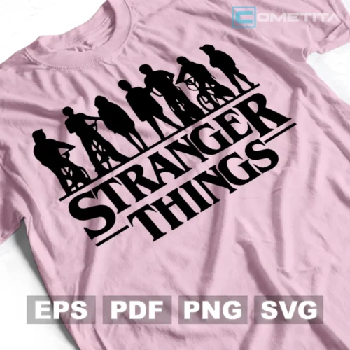 Logo de Stranger Things Siluetas — Vector Para Imprimir, Sublimar, Estampar y Más (EPS, PDF, PNG y SVG)