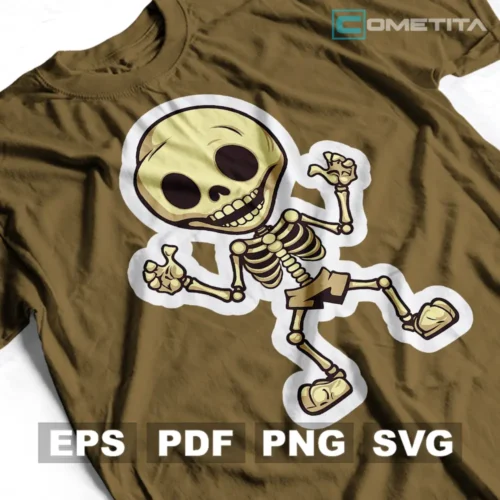 Calavera Bailadora — Vector de Halloween Para Imprimir, Sublimar, Estampar y Más (EPS, PDF, PNG y SVG)