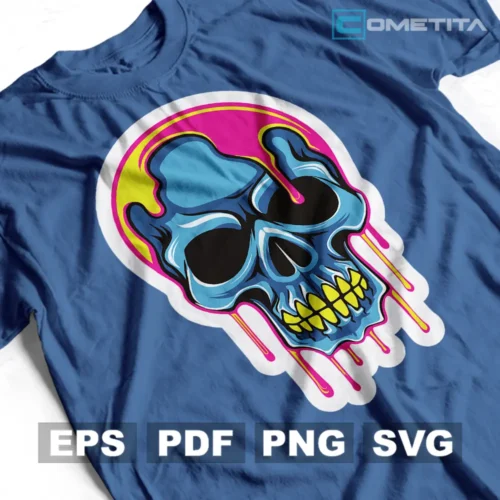 Cráneo Sangriento — Vector de Halloween Para Imprimir, Sublimar, Estampar y Más (EPS, PDF, PNG y SVG)