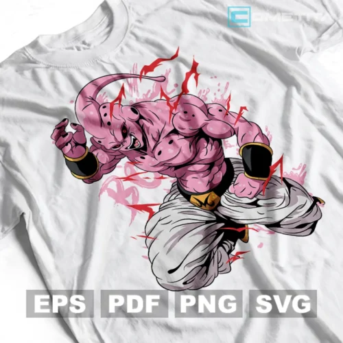 Vector Anime Majin Boo de Dragon Ball (EPS, PDF, PNG y SVG)