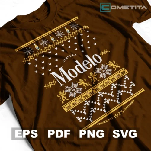 Vector de Cerveza Modelo Ugly Sweater Bordado (EPS, PDF, PNG y SVG)