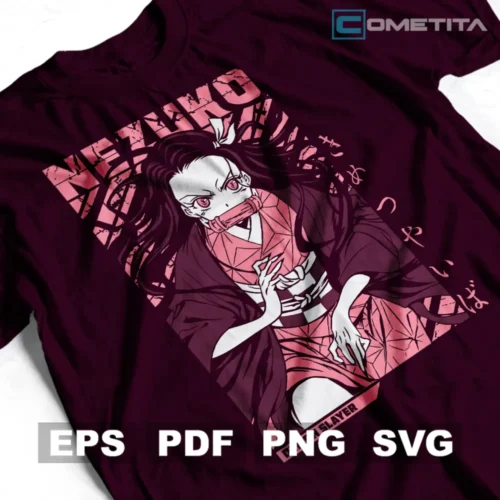 Nezuko Kamado 3 de Demon Slayer — Vector Anime Para Imprimir, Sublimar, Estampar y Más (EPS, PDF, PNG y SVG)