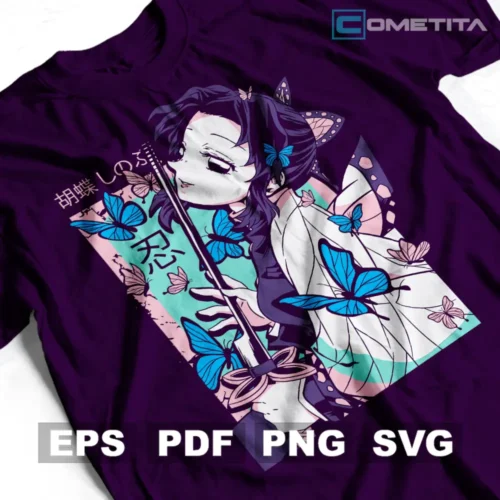 Shinobu de Demon Slayer — Vector Anime Para Imprimir, Sublimar, Estampar y Más (EPS, PDF, PNG y SVG)