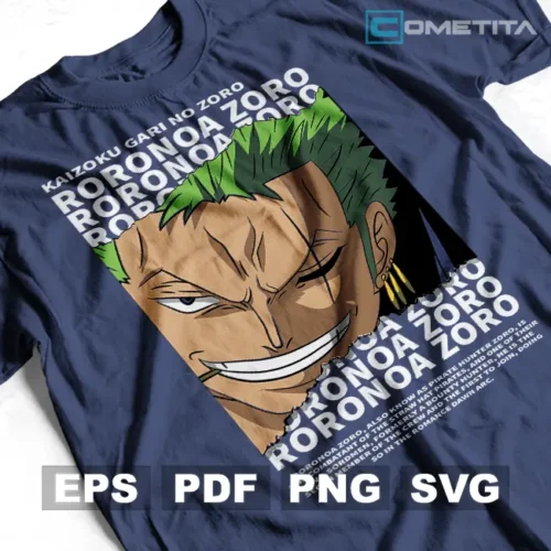 Roronoa Zoro 1 de One Piece — Vector Anime Para Imprimir, Sublimar, Estampar y Más (EPS, PDF, PNG y SVG)