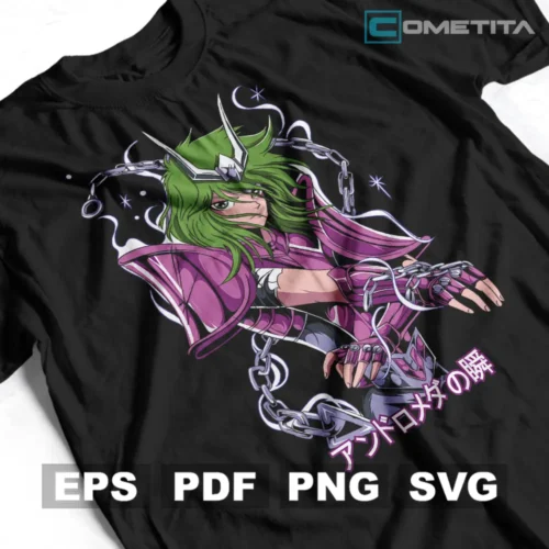 Shun Andromeda de Saint Seiya — Vector Anime Para Imprimir, Sublimar, Estampar y Más (EPS, PDF, PNG y SVG)