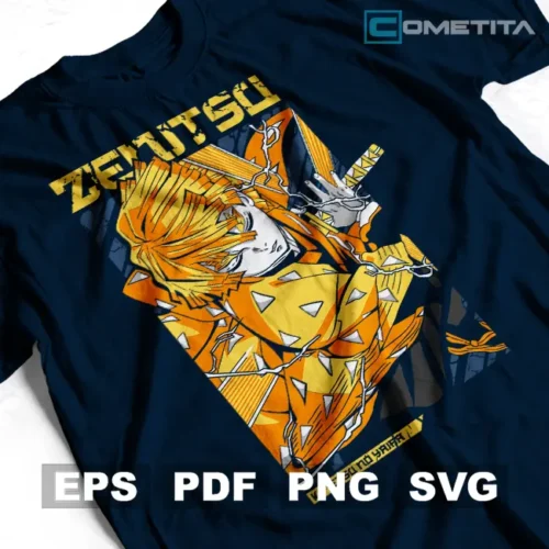 Zenitsu Agatsuma de Demon Slayer — Vector Anime Para Imprimir, Sublimar, Estampar y Más (EPS, PDF, PNG y SVG)