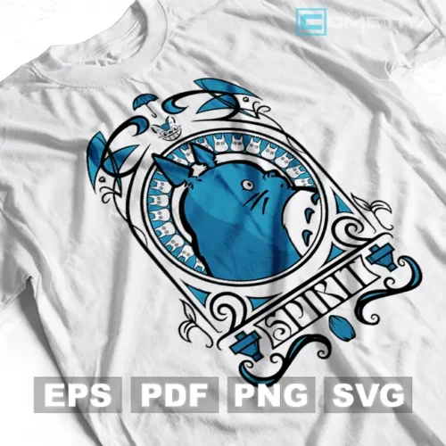 Mi Vecino Totoro Spirit — Vector Para Imprimir, Sublimar, Estampar y Más (EPS, PDF, PNG y SVG)