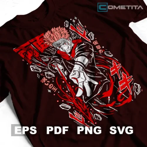 Sukuna de Jujutsu Kaisen — Vector Anime Para Imprimir, Sublimar, Estampar y Más (EPS, PDF, PNG y SVG)