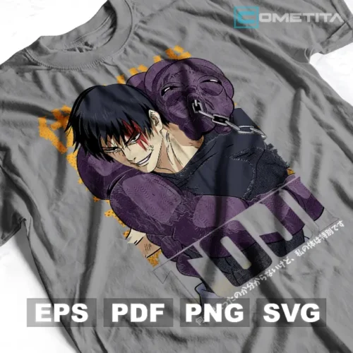 Toji Fushiguro de Jujutsu Kaisen — Vector Anime Para Imprimir, Sublimar, Estampar y Más (EPS, PDF, PNG y SVG)