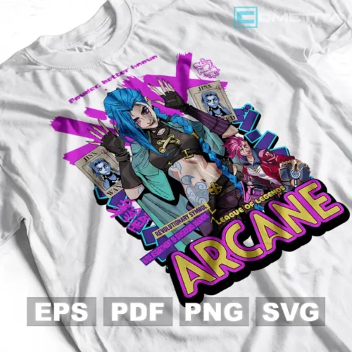 Arcane de League of Legends — Vector Gamer Para Imprimir, Sublimar, Estampar y Más (EPS, PDF, PNG y SVG)