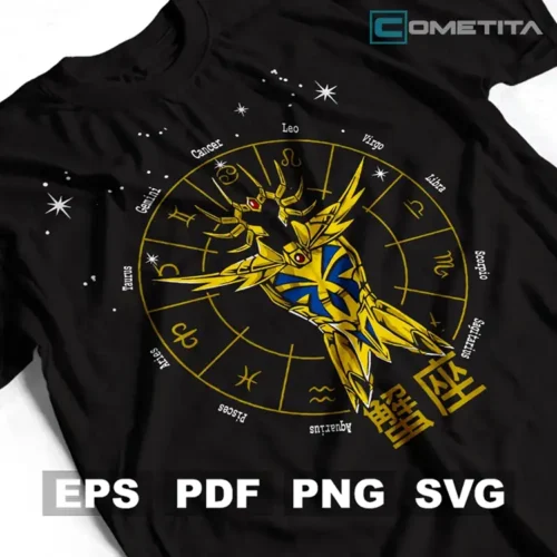 Armadura de Cáncer de Saint Seiya — Vector Anime Para Imprimir, Sublimar, Estampar y Más (EPS, PDF, PNG y SVG)