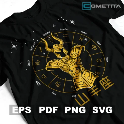 Armadura de Capricornio de Saint Seiya — Vector Anime Para Imprimir, Sublimar, Estampar y Más (EPS, PDF, PNG y SVG)