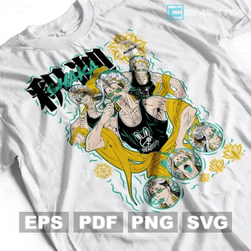 Buddha Gautama de Shuumatsu no Valkyrie — Vector Anime Para Imprimir, Sublimar, Estampar y Más (EPS, PDF, PNG y SVG)