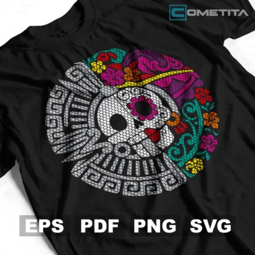 Calavera Luz y Sombra — Vector Día de Muertos Para Imprimir, Sublimar, Estampar y Más (EPS, PDF, PNG y SVG)