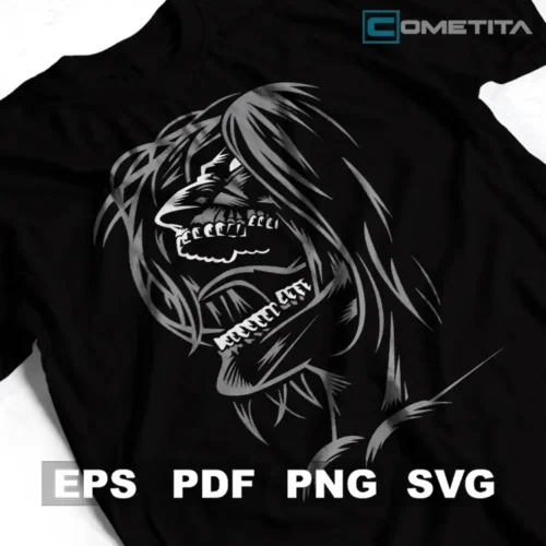 Eren Titan de Ataque de los Titanes — Vector Anime Para Imprimir, Sublimar, Estampar y Más (EPS, PDF, PNG y SVG)