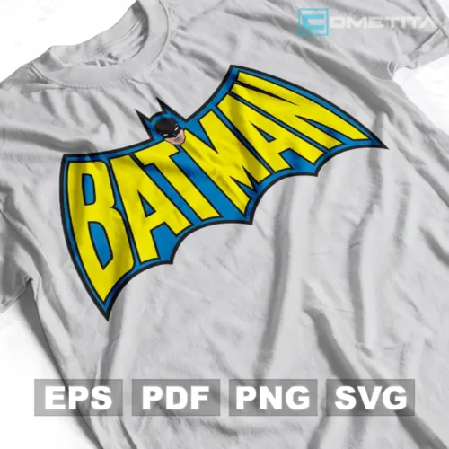 Logo Retro 1 de Batman — Vector de DC Comics Para Imprimir, Sublimar, Estampar y Más (EPS, PDF, PNG y SVG)