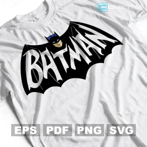 Logo Retro 2 de Batman — Vector de DC Comics Para Imprimir, Sublimar, Estampar y Más (EPS, PDF, PNG y SVG)