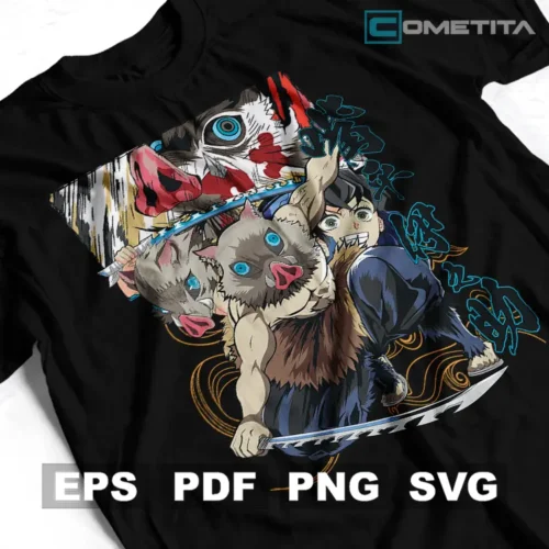 Inosuke Hashibira 2 de Demon Slayer — Vector Anime Para Imprimir, Sublimar, Estampar y Más (EPS, PDF, PNG y SVG)