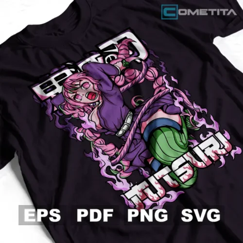 Mitsuri Kanroji 2 de Demon Slayer — Vector Anime Para Imprimir, Sublimar, Estampar y Más (EPS, PDF, PNG y SVG)