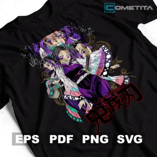 Shinobu Kocho de Demon Slayer — Vector Anime Para Imprimir, Sublimar, Estampar y Más (EPS, PDF, PNG y SVG)