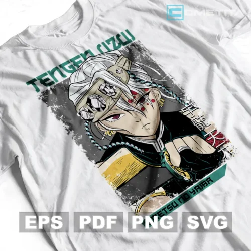 Tengen Uzui de Demon Slayer — Vector Anime Para Imprimir, Sublimar, Estampar y Más (EPS, PDF, PNG y SVG)