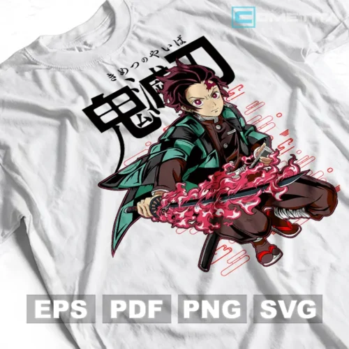 Tanjiro Kamado 4 de Demon Slayer — Vector Anime Para Imprimir, Sublimar, Estampar y Más (EPS, PDF, PNG y SVG)