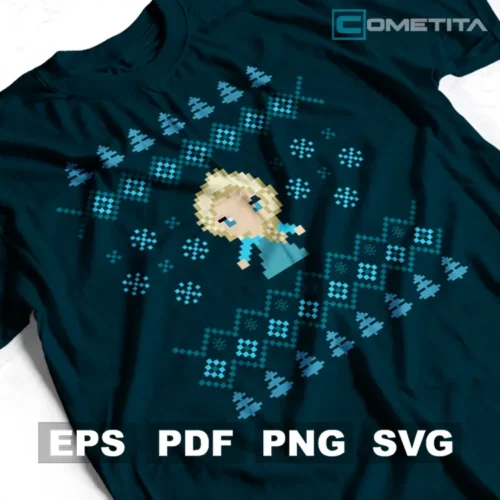 Elsa de Frozen Bordado — Vector de Disney Para Imprimir, Sublimar, Estampar y Más (EPS, PDF, PNG y SVG)
