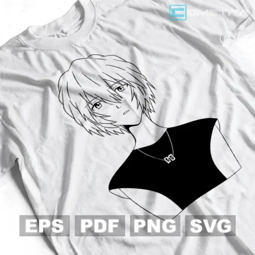 Rei Ayanami de Evangelion — Vector Anime Para Imprimir, Sublimar, Estampar y Más (EPS, PDF, PNG y SVG)