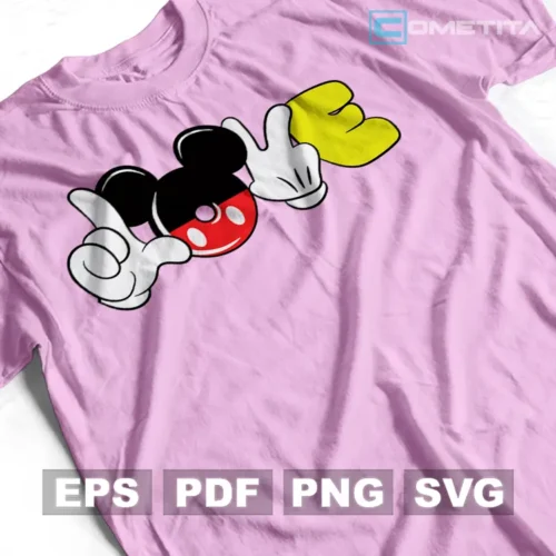 Mickey Love — Vector de Disney Para Imprimir, Sublimar, Estampar y Más (EPS, PDF, PNG y SVG)