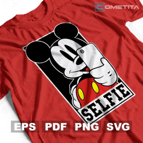 Mickey Selfie — Vector de Disney Para Imprimir, Sublimar, Estampar y Más (EPS, PDF, PNG y SVG)