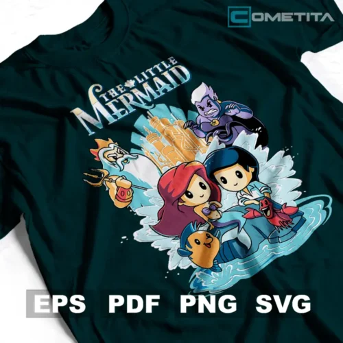 Personajes de la Sirenita — Vector de Disney Para Imprimir, Sublimar, Estampar y Más (EPS, PDF, PNG y SVG)