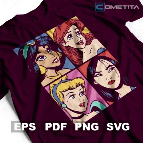 Princesas de Disney — Vector de Disney Para Imprimir, Sublimar, Estampar y Más (EPS, PDF, PNG y SVG)