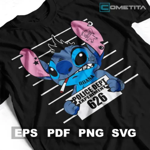 Mugshot de Stitch — Vector de Disney para imprimir, sublimar, estampar y más (EPS, PDF, PNG y SVG)