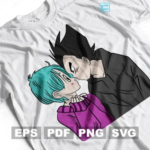 Bulma y Vegeta — Vector de Dragon Ball para imprimir, sublimar, estampar y más (EPS, PDF, PNG y SVG)