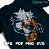 Goku Ultra de Dragon Ball — Vector de Dragon Ball para imprimir, sublimar, estampar y más (EPS, PDF, PNG y SVG)
